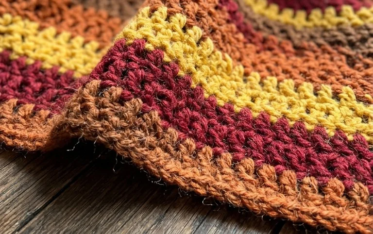 Falling Leaves Throw Blanket - Amanda Crochets