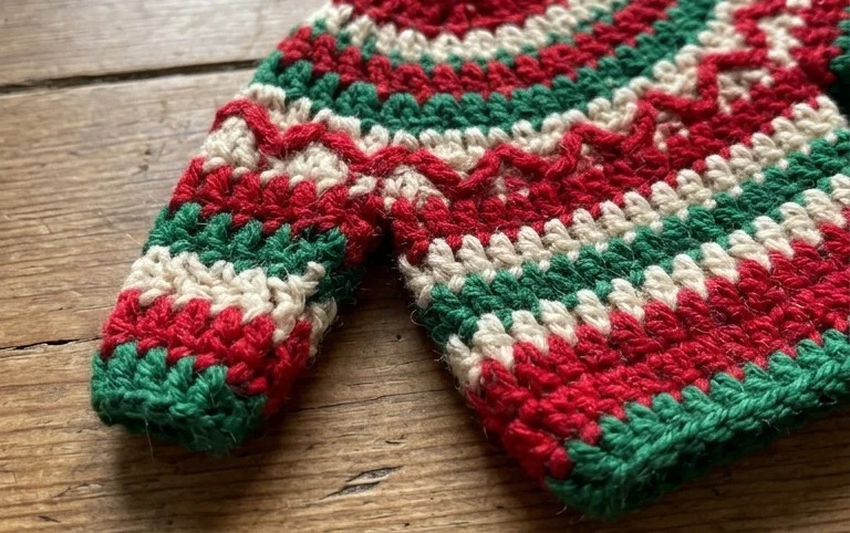 Ugly Christmas Sweater Crochet Ornament • RaffamusaDesigns
