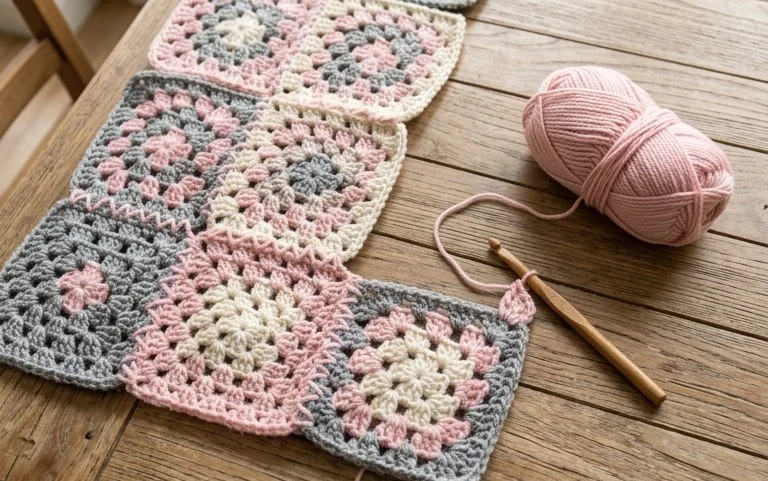 How to Join Granny Squares: Easy Zigzag Slip Stitch Guide