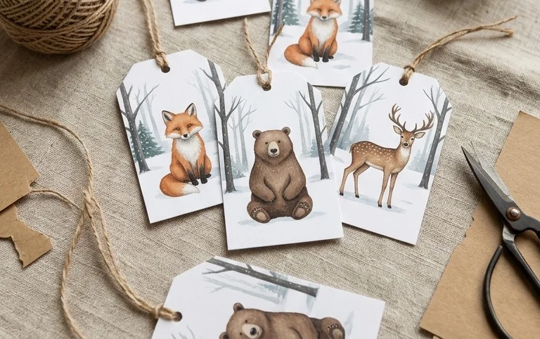 Free Winter Woodland Creature Printable Set