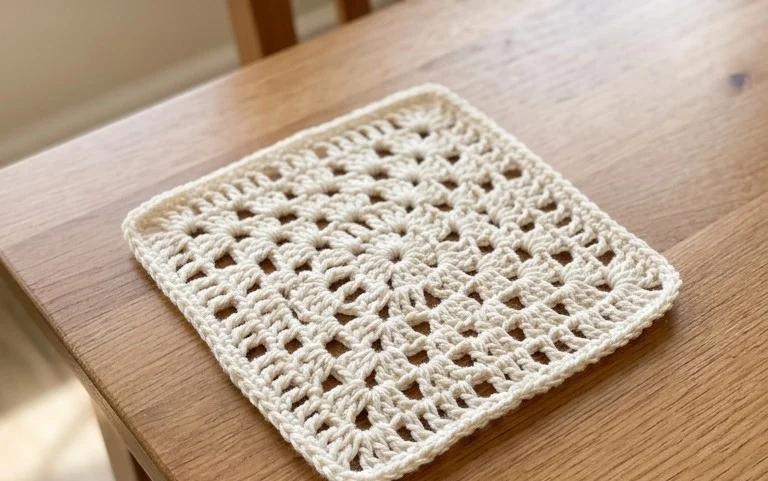 Easy Crochet Lace Square Motif: Free Beginner Pattern