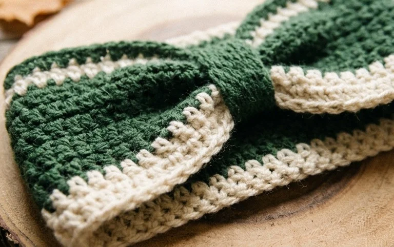 Crochet Cinched Ear Warmer Free Pattern with Video Tutorial - Winding Road Crochet