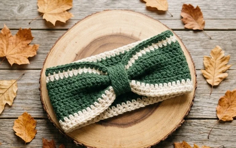 Easy Crochet Cinched Ear Warmer Free Pattern Tutorial