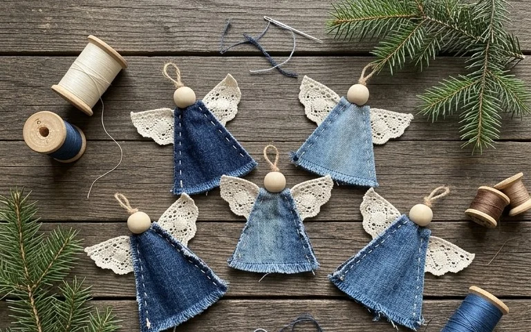 Upcycled Denim Angels: Free Crochet Pattern & Tutorial