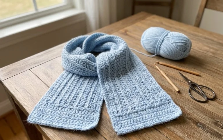 Easy Elegant Crochet Scarf Free Pattern for Beginners