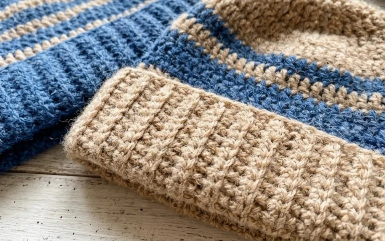 Easy Striped Beanie Hat for Men & Boys Free Crochet Pattern